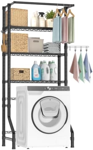 Over the Washer and Dryer Storage Shelf,Freestanding Laundry Room Organizer