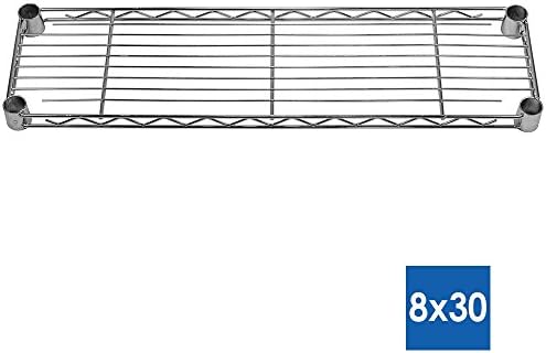 Shelving Inc. 8" d x 30" w x 72" h Chrome Wire Shelving with 4...