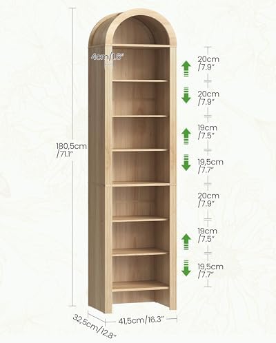 CHOEZON 71" Tall Arched Shoe Cabinet, 8-Tier Shoe Storage Cabinet, Shoe ...