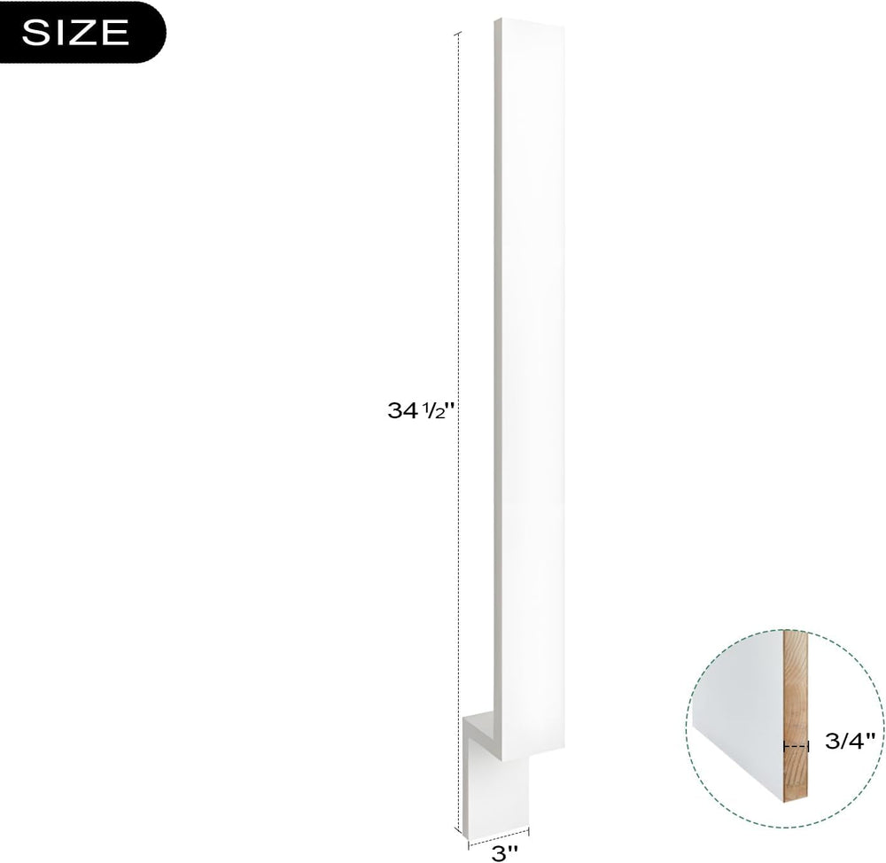 3" White Solid Wood Kitchen Base Cabinet Filler Strips, 5-Pack