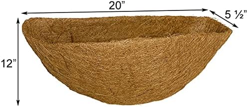 Gardman Half Round Coco Fiber Liners, 20" L, Pack of 3