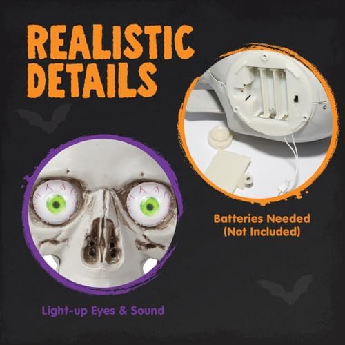 JOYIN Halloween Decorations Indoor Animatronics Skull Table Desk Home Decor, ...