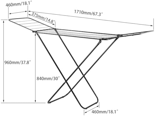 Foldable Laundry Drying Rack for Clothes Towels Dolls, Portable Shoes & C...