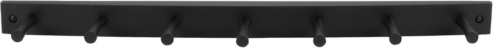 Spectrum Diversified Wood Hook Rack, 7 Peg, Black