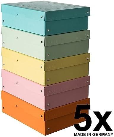 FALKEN Original PureBox Pastel Pack of 5 Made in Germany 100 mm High DIN A4 A...