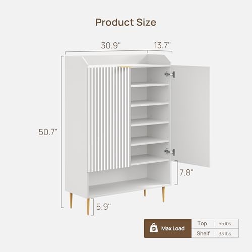 SICOTAS Shoe Cabinet Storage Set of 2, 56 Pairs Large Capacity