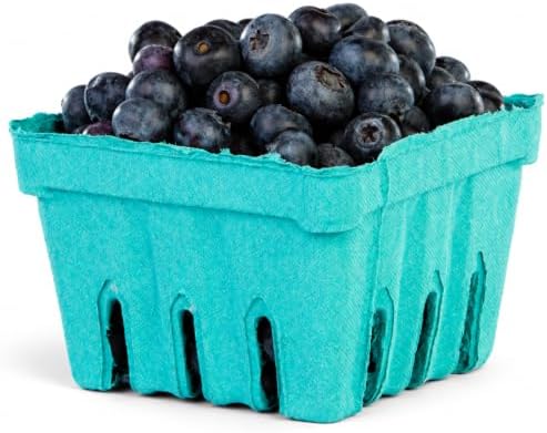 Pactiv 1 Quart Sized Garden Party Berigard Berry Basket Molded Fiber Green | ...