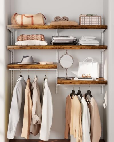 Wire Shelf Cover – Engineered Wood Wire Rack Covers for Shelves, Rustic Farmh...