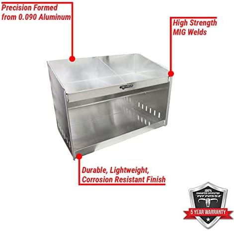 Pit Posse 611 Deluxe Dual Helmet Bay Shelf Holder Aluminum Enclosed Race Trai...