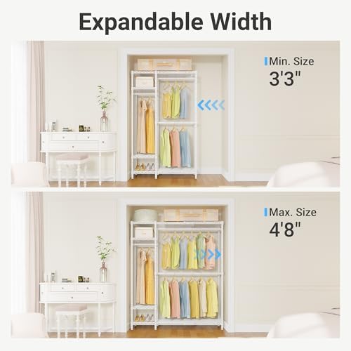 VIPEK X20 Expandable Metal Clothing Rack Adjustable from 3'3" to 4&#...