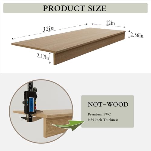 Wire Shelf Covers, 32"W x 12"D PVC Wire Rack Cover for Wire Shelvin...