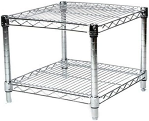 Shelving Inc. 18" d x 24" w Chrome Wire Shelving with 2 Tier Shelves