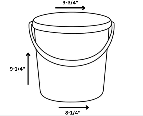 House Naturals 2 Gallon Buckets pails with Screw On White Lids (Pack of 3) - ...