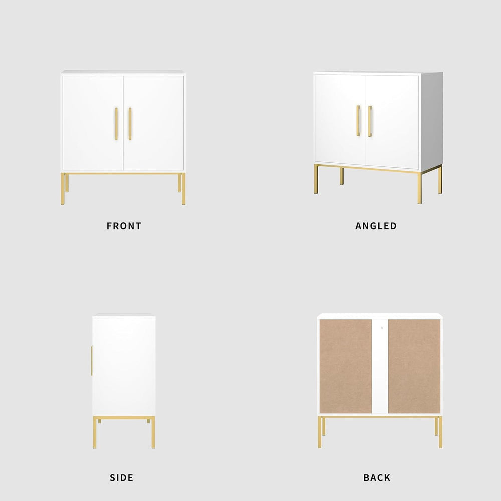 LYNSOM Storage Cabinet with Doors, Free Standing Living Room Cabinet, Modern ...