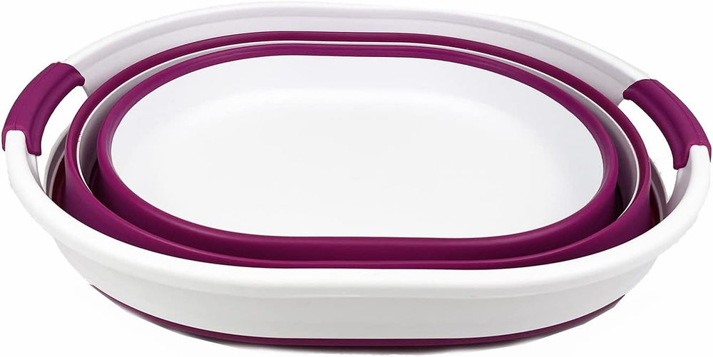SAMMART 23L (6 Gallons) Collapsible Plastic Laundry Basket - Oval Tub/Basket ...
