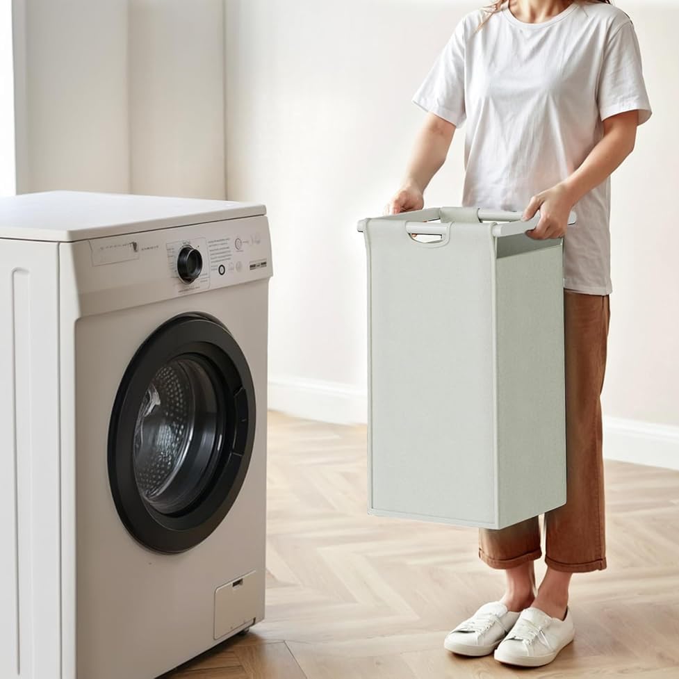 Herture Laundry Hamper with Shelf, Laundry Basket 4 Section, Laundry Sorter w...
