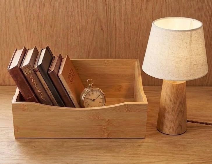 YBM Home Bamboo Drawer Organizer Storage Box for Spices and Kitchen Items, Li...