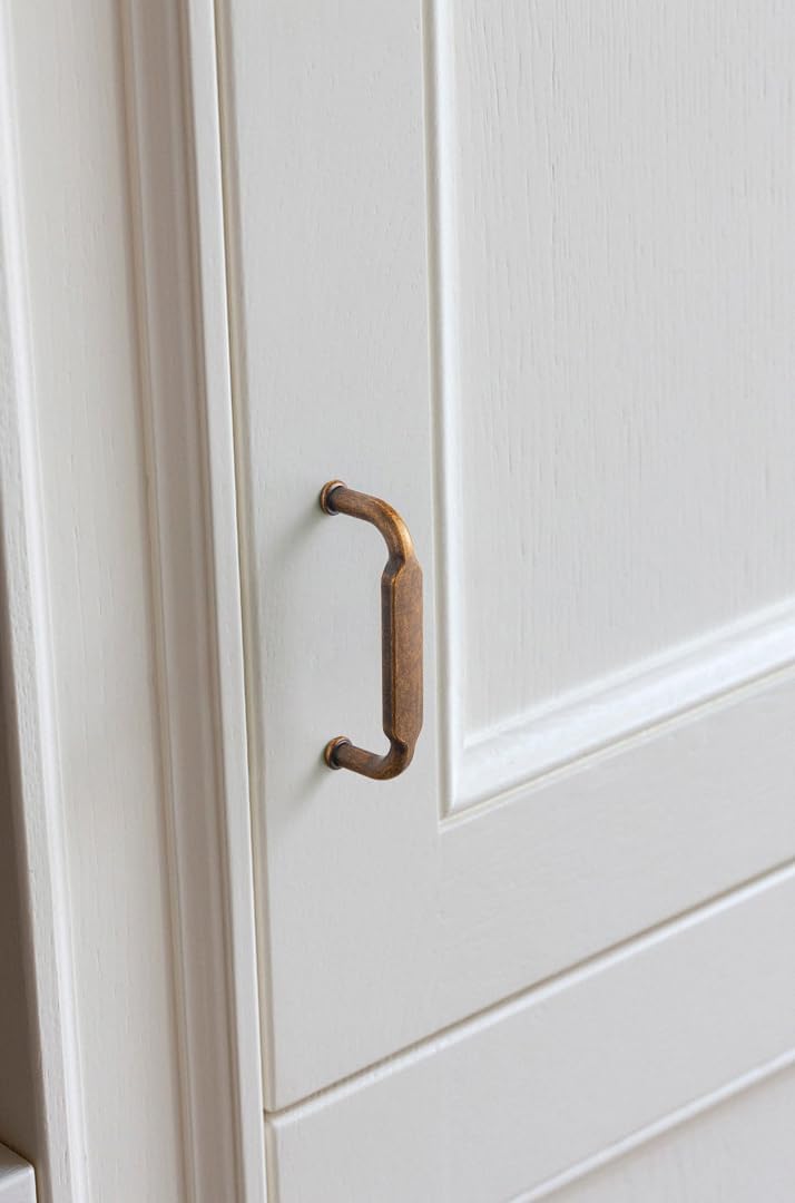 Goo-Ki 6 Pack Antique Brass Cabinet Pulls Zinc Alloy Drawer Pulls, 3 Inch Hol...