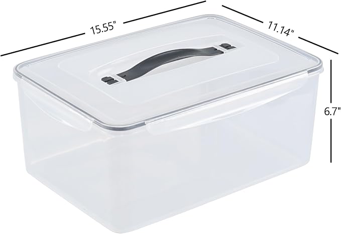 4-Pack 14.5 L Food Sealed Storage Container, Plastic Boxes