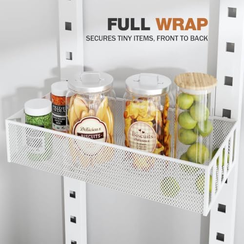 Over The Door Organizer, 6-Tier Heavy-Duty Metal Mesh Rack, Adjustable Large ...