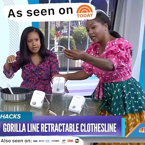 GorillaLine - Retractable Clothesline Indoor Outdoor Clothes Line | Heavy Dut...