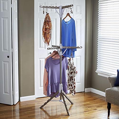 Household Essentials 2 Tier Tripod Clothes Drying Rack, Air Dryer and Garment...