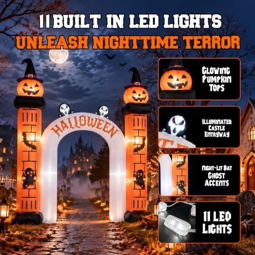 11FT Halloween Inflatable Archway Outdoor Decorations for Yard