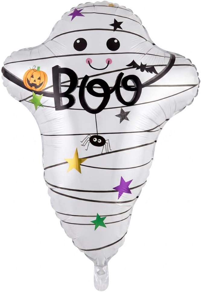 PMU 10 Pc Mummy Ghost 25in Balloon for Halloween Party Spooky Decorations
