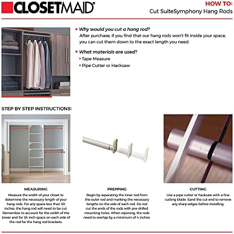 ClosetMaid 1936340 SuiteSymphony Modern 25-Inch Closet Organizer Tower Kit wi...