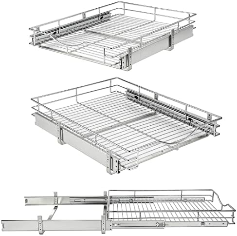 DINDON 1 Tier Pull Out Cabinet Organizer (14" W x 18" D) Heavy-Duty...