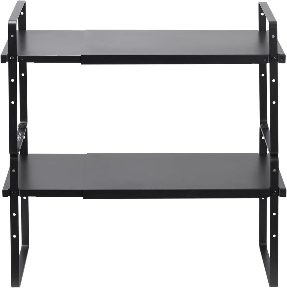 VEVOR Adjustable Kitchen Cabinet Shelf Organizer, Expandable 2 Tier Cabinet S...
