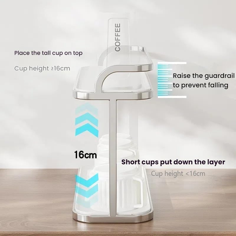 304 Stainless Steel Water Bottle Drying Rack Cup Storage with Drain Tray Mug ...