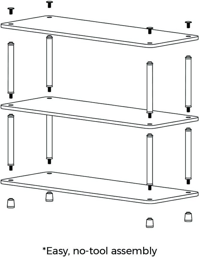 ClosetMaid 3-Tier Shelf Organizer Unit for Shoes, Accessories, Hats, Purses, ...