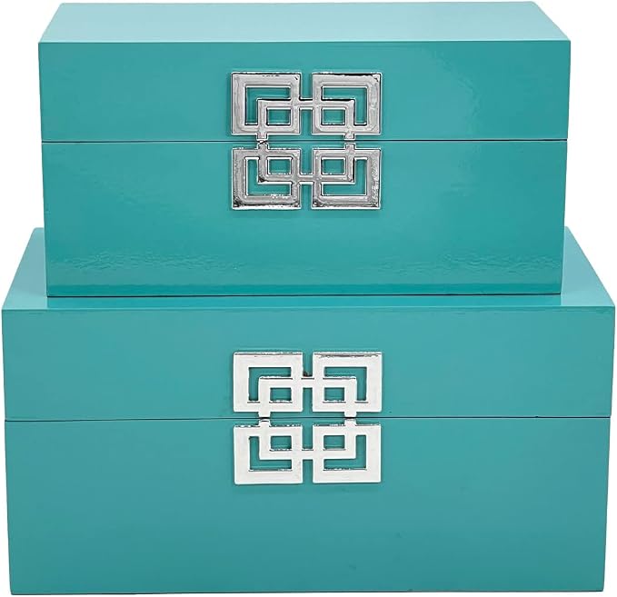 Galt International Large & Small Decorative Storage Box w/Hinged Lid (Set...