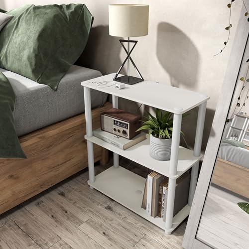 Homes: Inside + Out Apexa Modern 3-Tier Wide Shelving Units, Collectibles Dis...