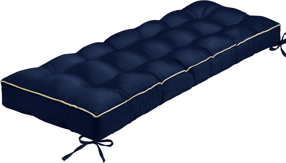 Outdoor Bench Cushion, Tufted Patio Seat Pad for Garden Bench, Porch Swing, I...