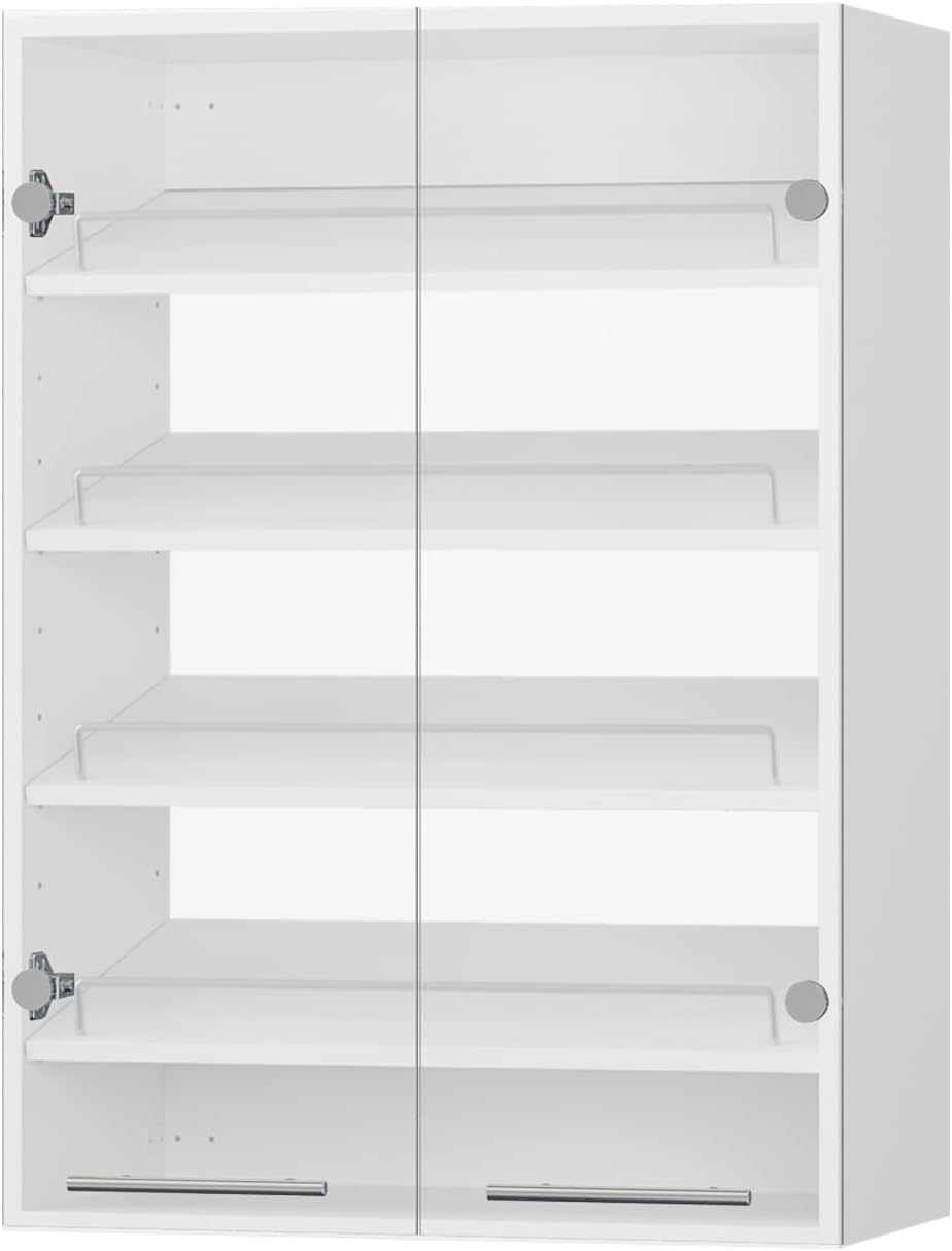 ROOMTEC 31.5" Shoe Shlef Tower Wardrobe Closet with Clear Glass Doors, W...