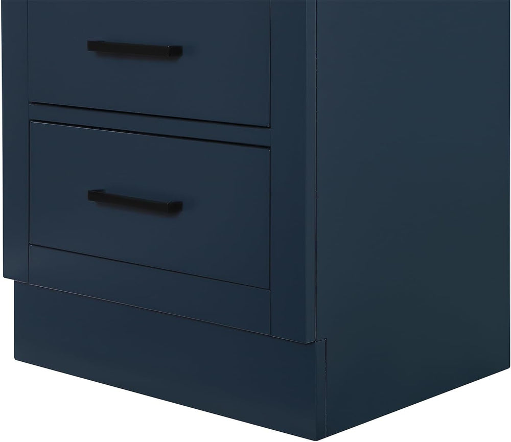 ARIEL Hepburn Bathroom Storage Cabinet - Solid Hevea Wood, Fully Assembled fo...