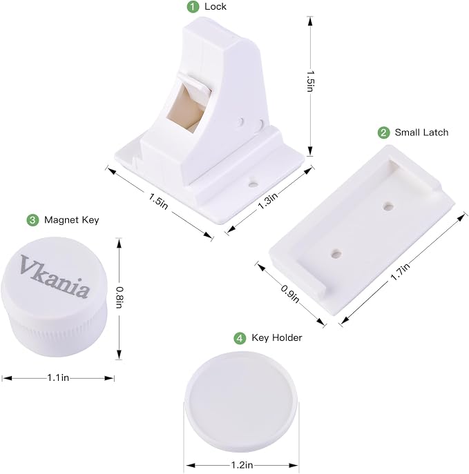 32 Pack Vkania Magnetic Cabinet Locks Baby Proofing