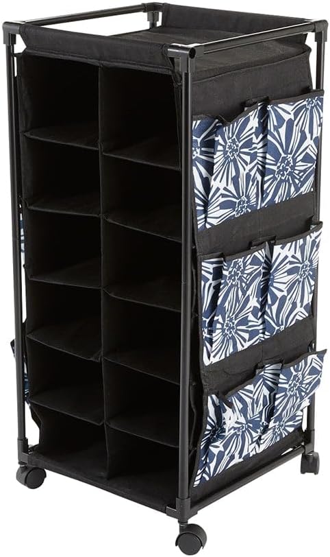 The Lakeside Collection Springtime Fashionable Rolling Shoe Storage - Rolling...