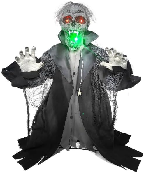 Halloween Animatronic Zombie Groundbreaker Decoration, 2.3 FT Motion & So...