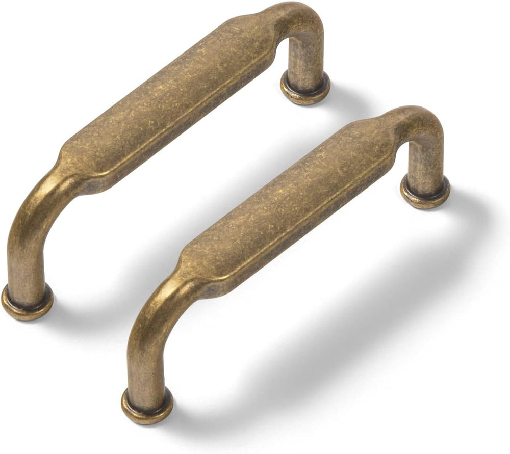 Goo-Ki 12 Pack 3 Inch （76mm） Hole Center Cabinet Pulls Antique Brass Zinc All...