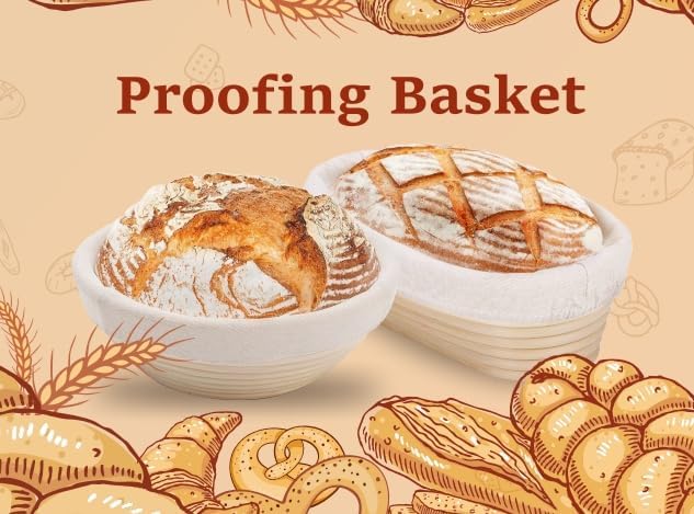 Bread proofing baskets for sourdough 19-Piece Set ，9" Round & 10&quo...