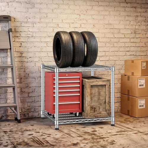 24" Depth Heavy Duty Steel Wire Shelving Rack Adjustable Rustproof Metal...