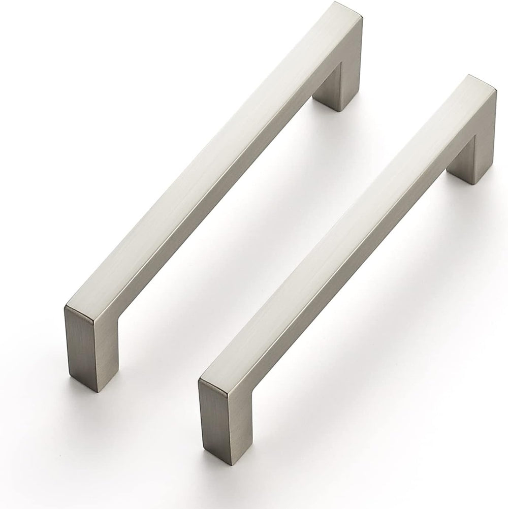 Ravinte Brushed Nickel Square Solid Cabinet Handles, 3-3/4 Inch, 30 Pack