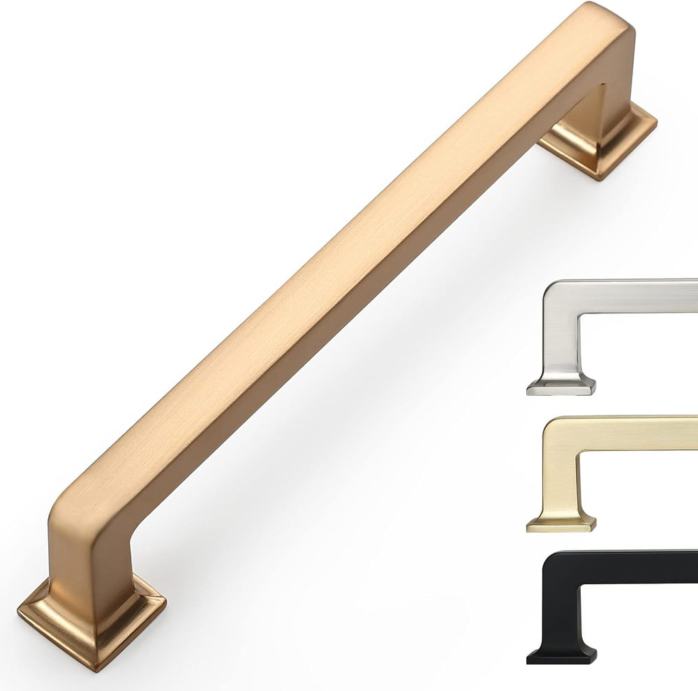 9BUILD 10 Pack 5 Inch Champagne Bronze Cabinet Handles,Kitchen Hardware