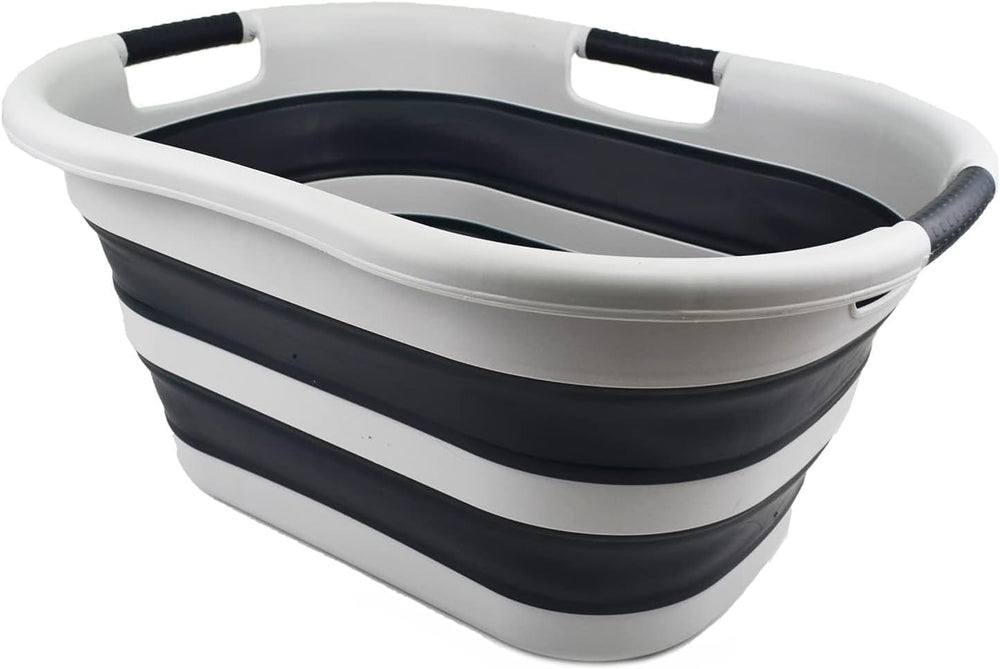 SAMMART 40L (10.5 gallon) Collapsible Plastic Laundry Basket - Foldable Pop U...