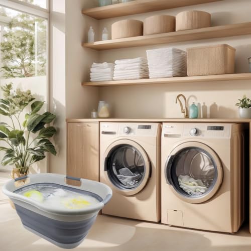 SAMMART 40L (10.5 gallon) Collapsible Plastic Laundry Basket - Foldable Pop U...