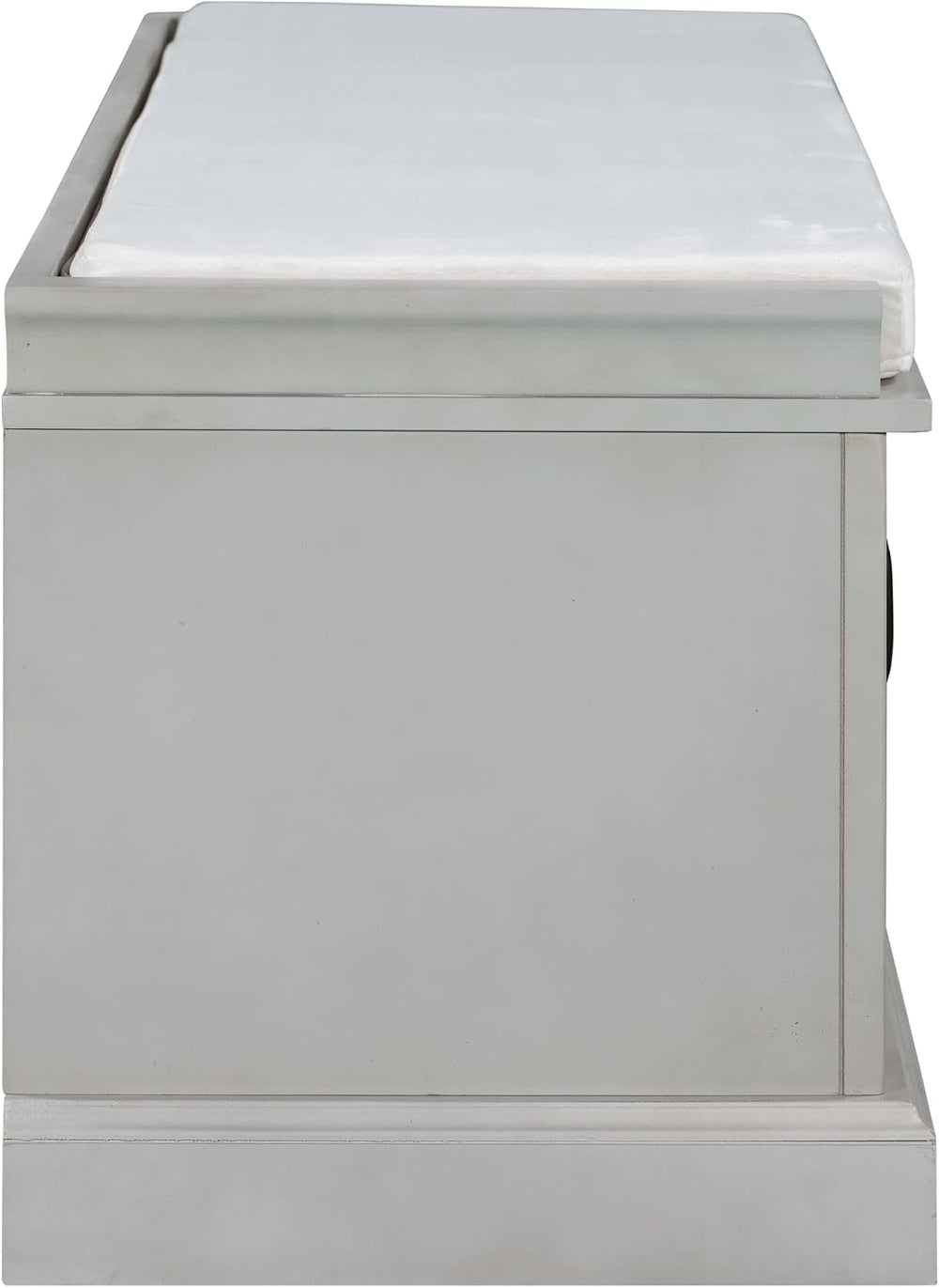 Knocbel 42.5" Storage Bench with Removable Cushion, 2 Drawers and 2 Cabi...