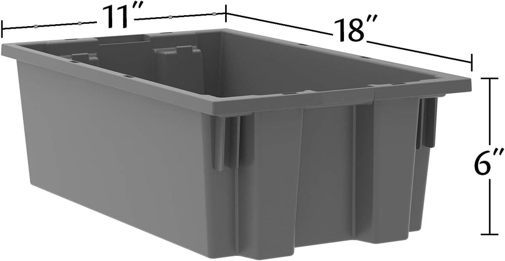 Akro-Mils 35180 Nest and Stack Plastic Storage Container and Distribution Tot...